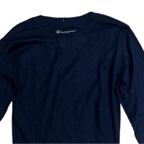 Champion C Logo Vapor Cotton Long Sleeve T-Shirt, Navy, Women’s Size XS, New - Picture 4 of 14